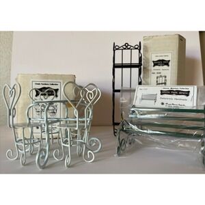 Vintage Sonia Messer Imports Dollhouse Miniatures Furniture Lot Table Chairs